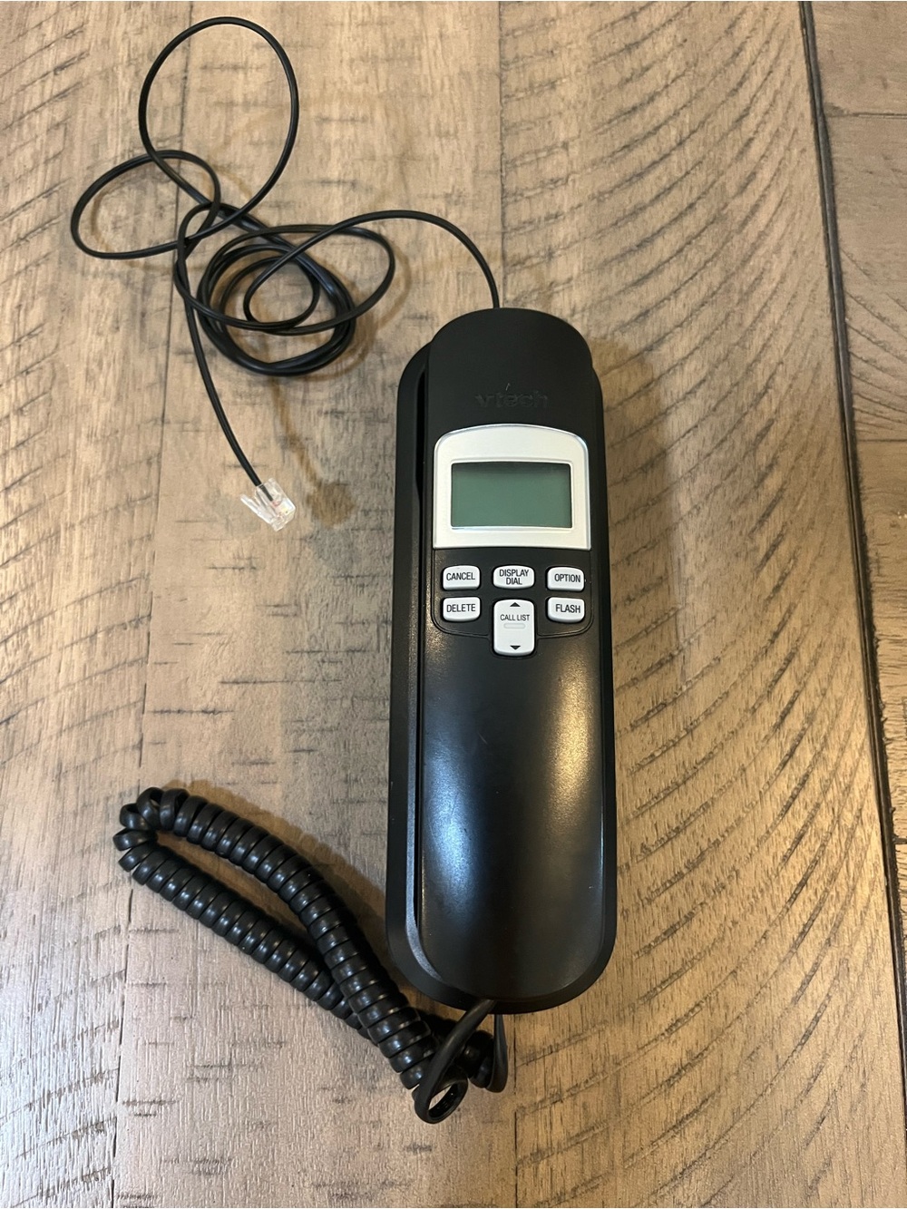 VTech Black Corded Phone Handset with LCD and Caller Controls